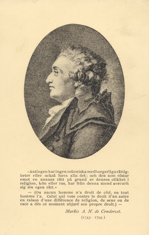 A. N. de Condorcet, rösträttsvykort